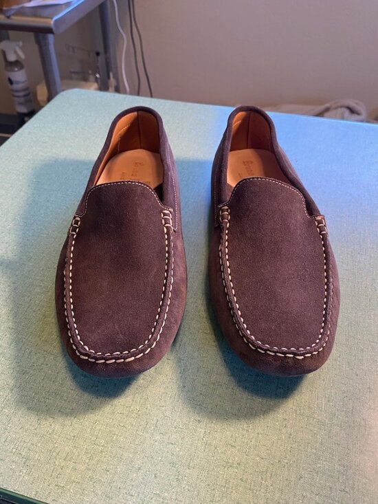 Bruno Parmigiani Made in Italy Brown Suede Driving Shoes M Size EU 40 (US7-7.5) main image 9